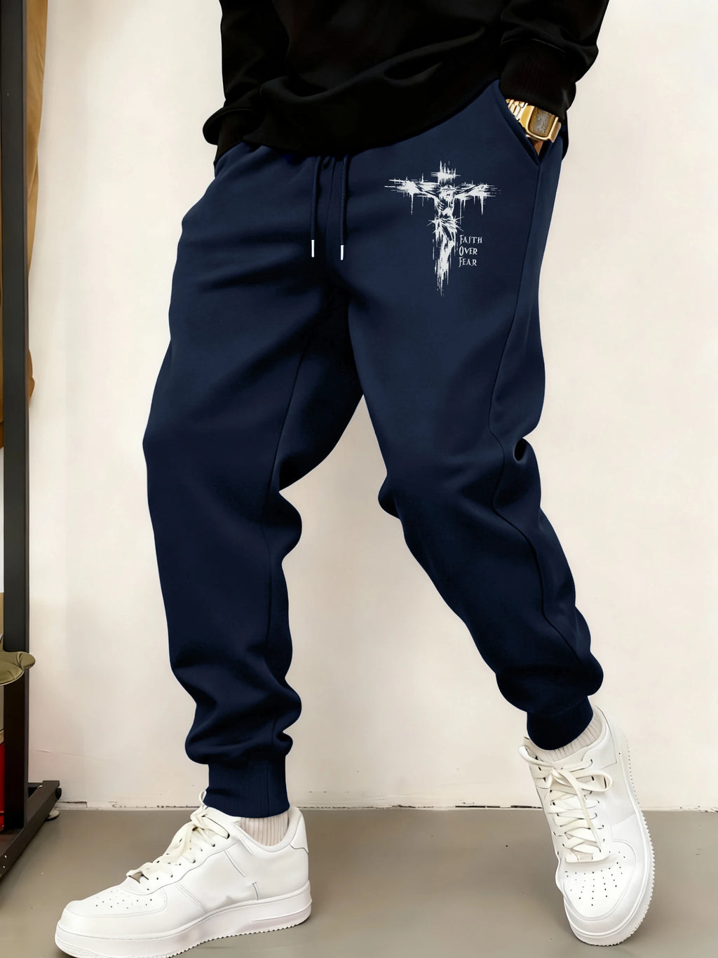 Unisex Faith Over Fear Cross sweatpants