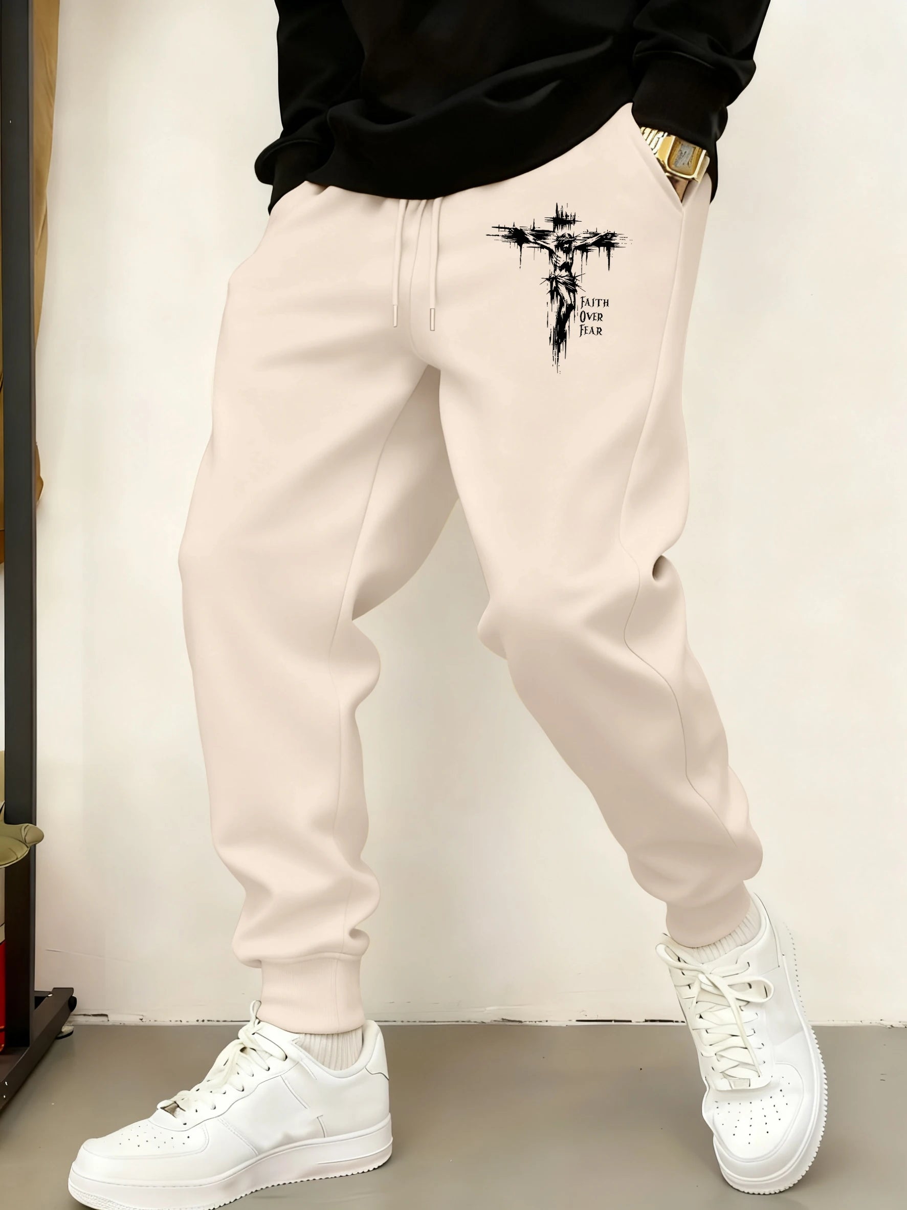 Unisex Faith Over Fear Cross sweatpants