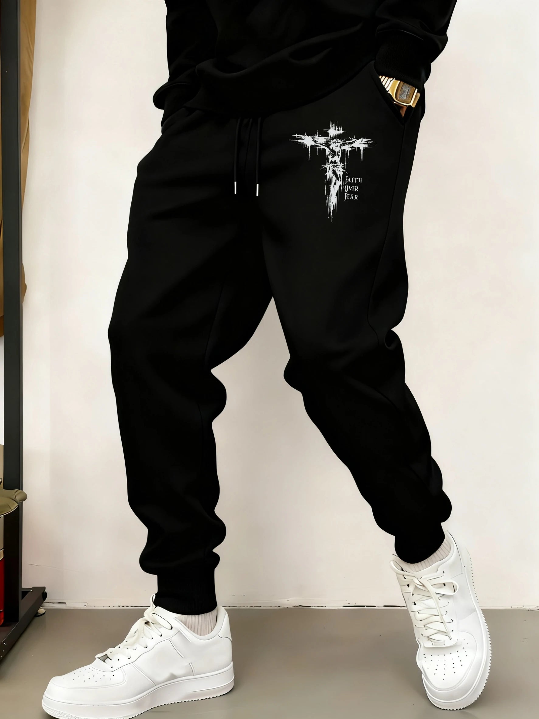 Unisex Faith Over Fear Cross sweatpants